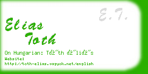 elias toth business card